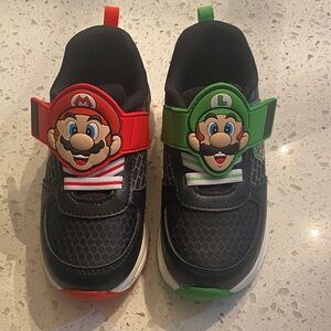 Kids Character Sneakers - Black with Red and Green Accents